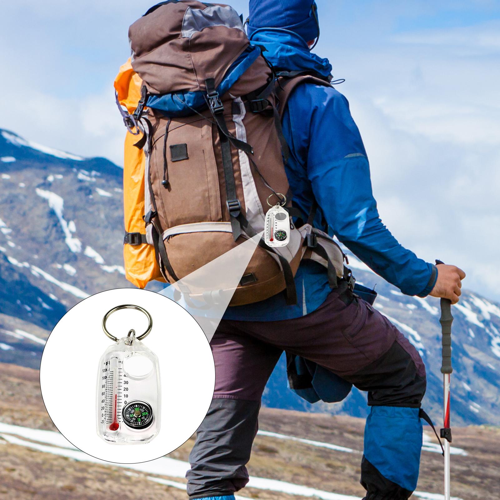 Outdoor Hunting Guide - Portable Outdoor Keychain Compass Thermometer Combo