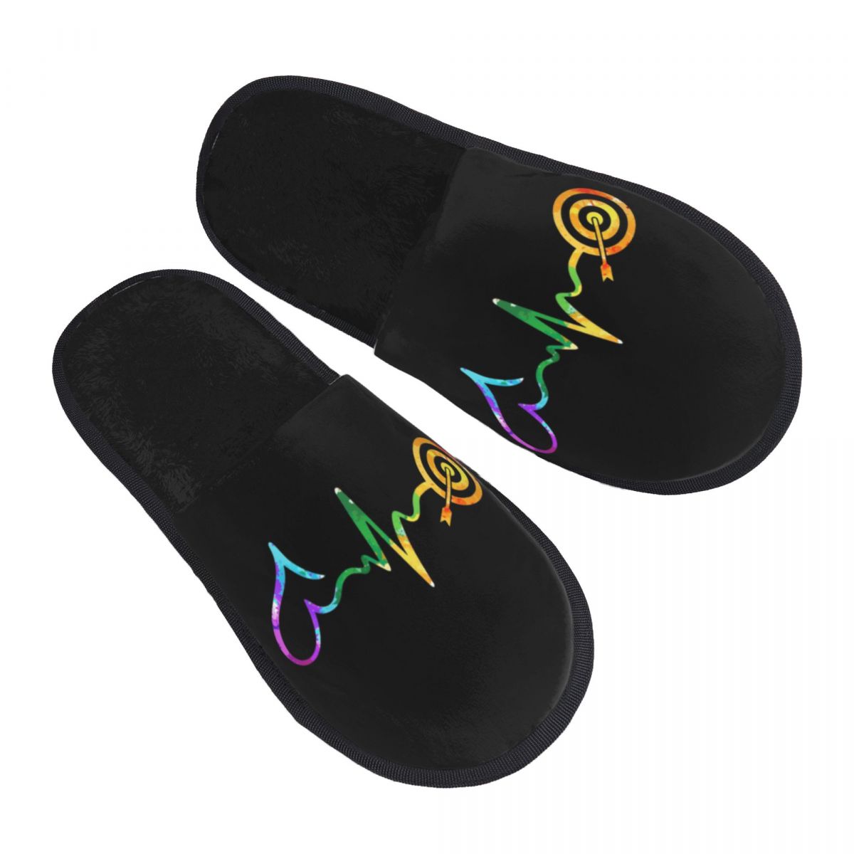 Outdoor Hunting House - Custom Print Archery Heartbeat House Slippers