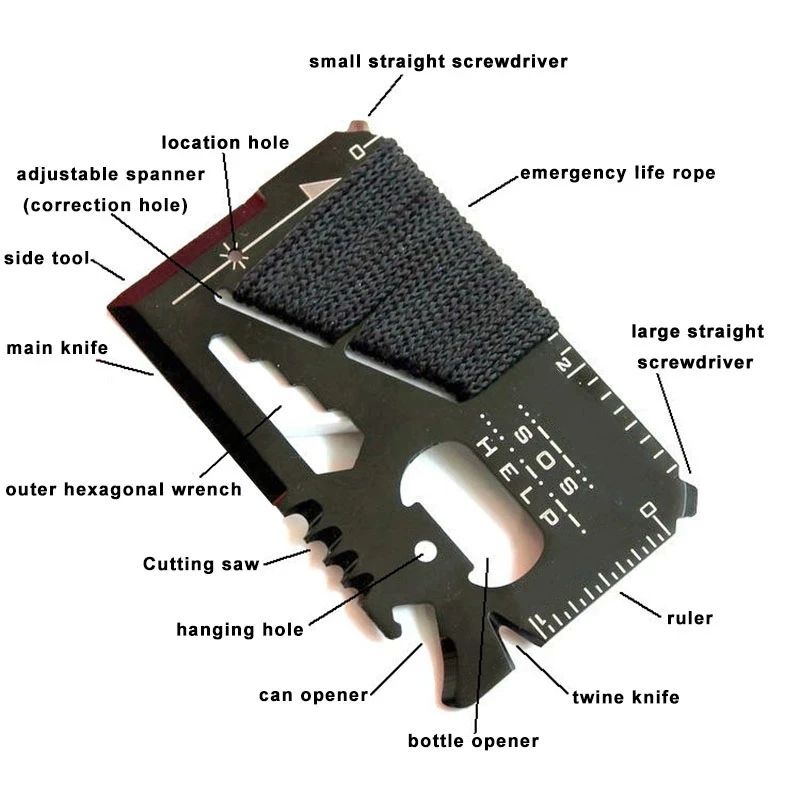 Hunting Knife Outdoor - EDC Credit Card Multifunctional Pocket Hunting