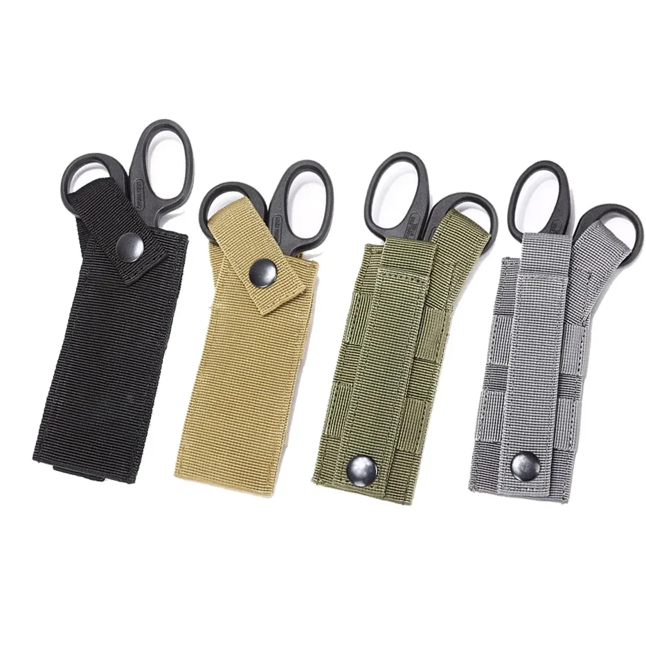 Hunting Knife Outdoor - Tactical Molle Medical Scissors Pouch Flashlight