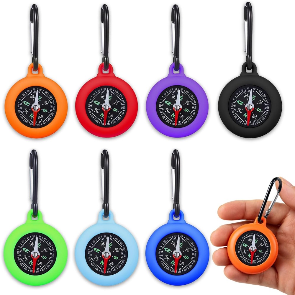Outdoor Hunting House - 5-20 PCS Mini Compass Keychain Bulk