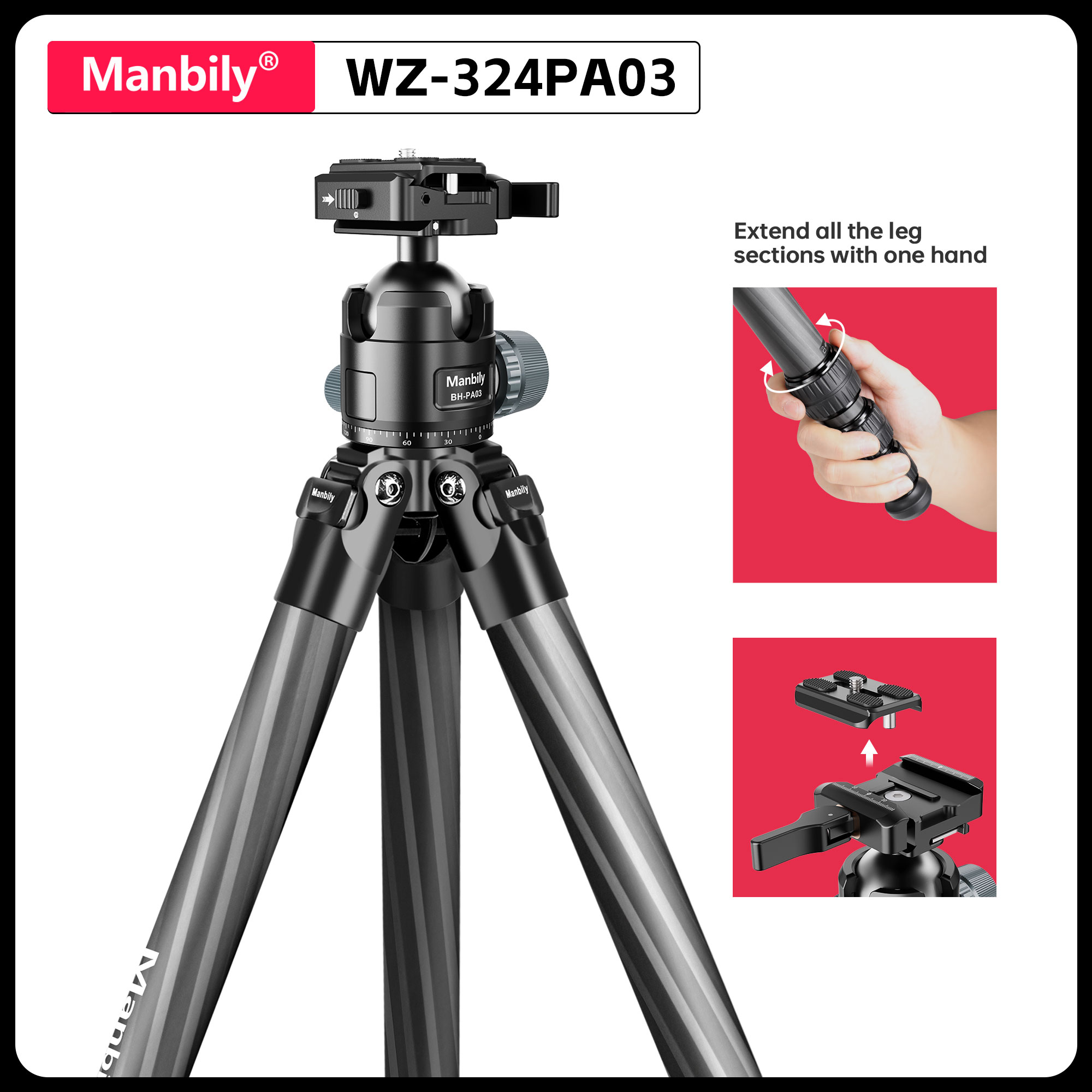 Manbily 158CM Heavy Duty Carbo - đánh giá và giá Outdoor Hunting Video Camera