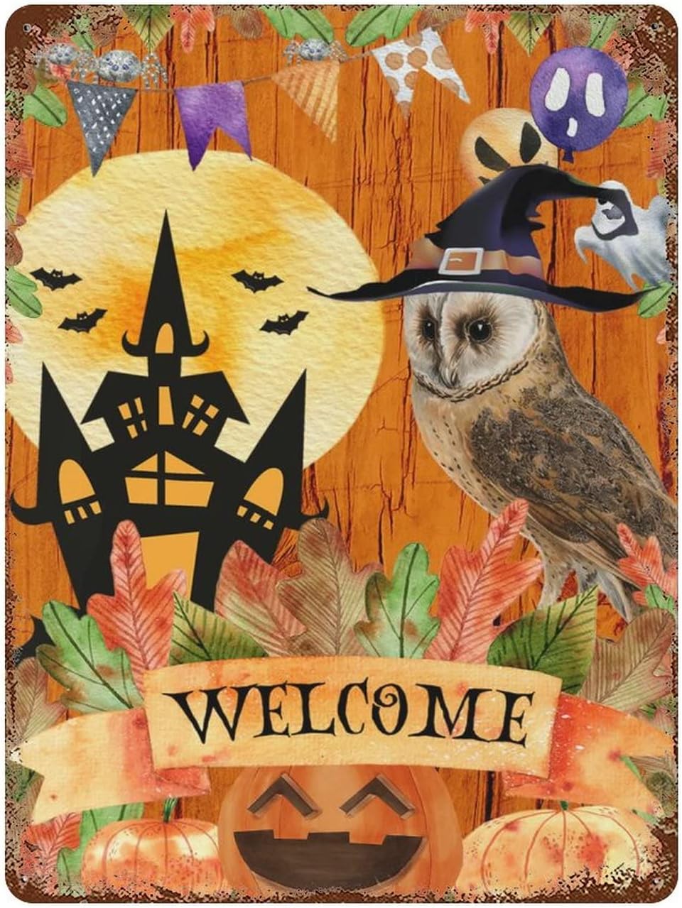 Vintage Halloween Metal Tin Si - đánh giá và giá Outdoor Hunting House