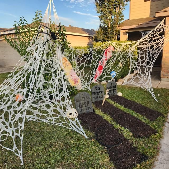 2 Packs Spider Webs Halloween  - đánh giá và giá Outdoor Hunting House