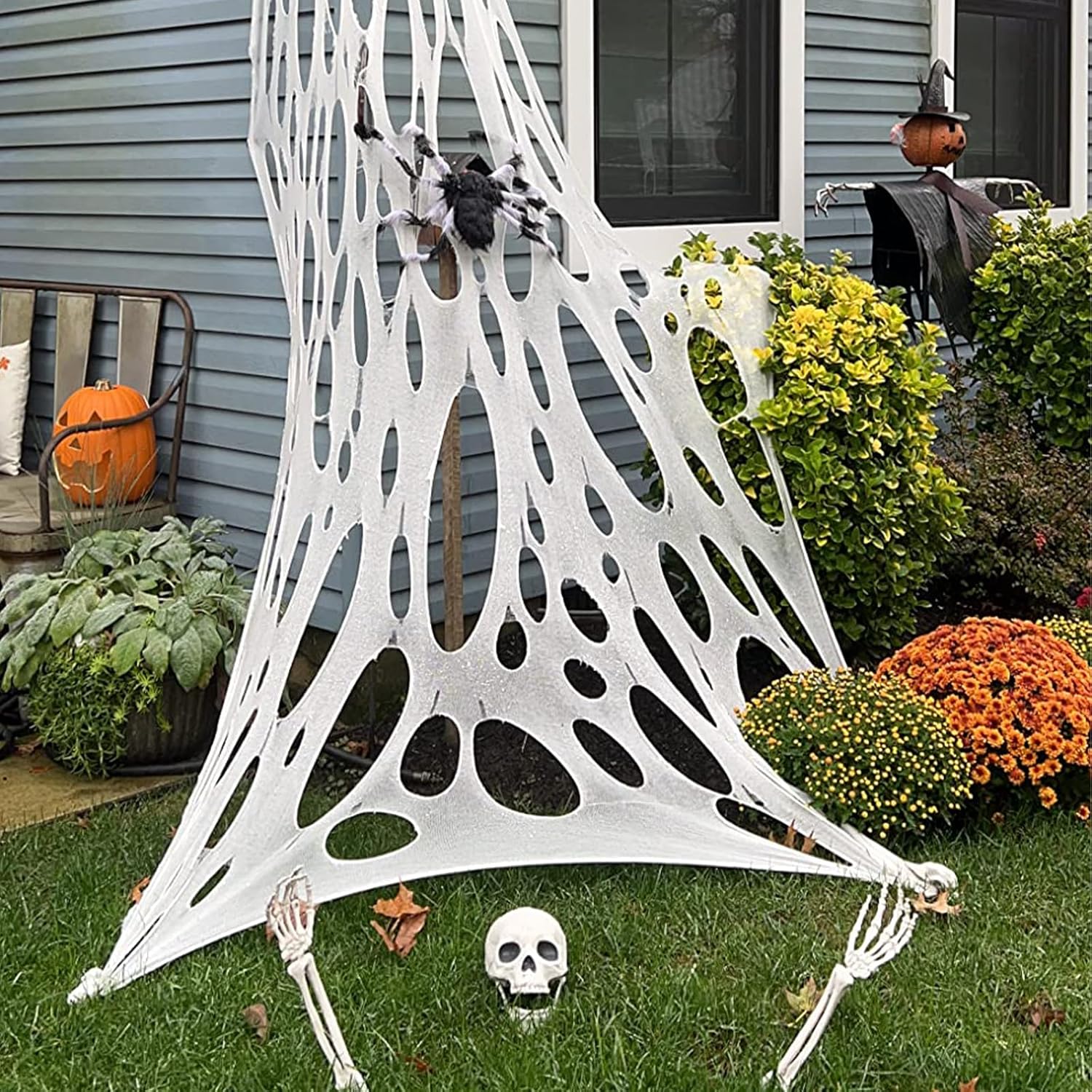 2 Packs Spider Webs Halloween  - đánh giá và giá Outdoor Hunting House