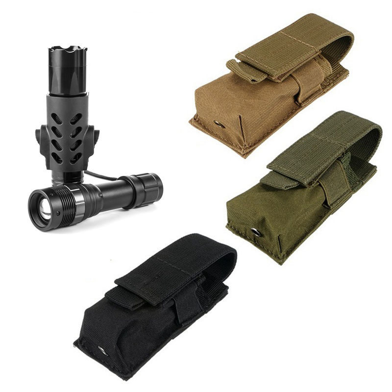 Tactical Molle Flashlight Pouc - đánh giá và giá Hunting Knife Outdoor