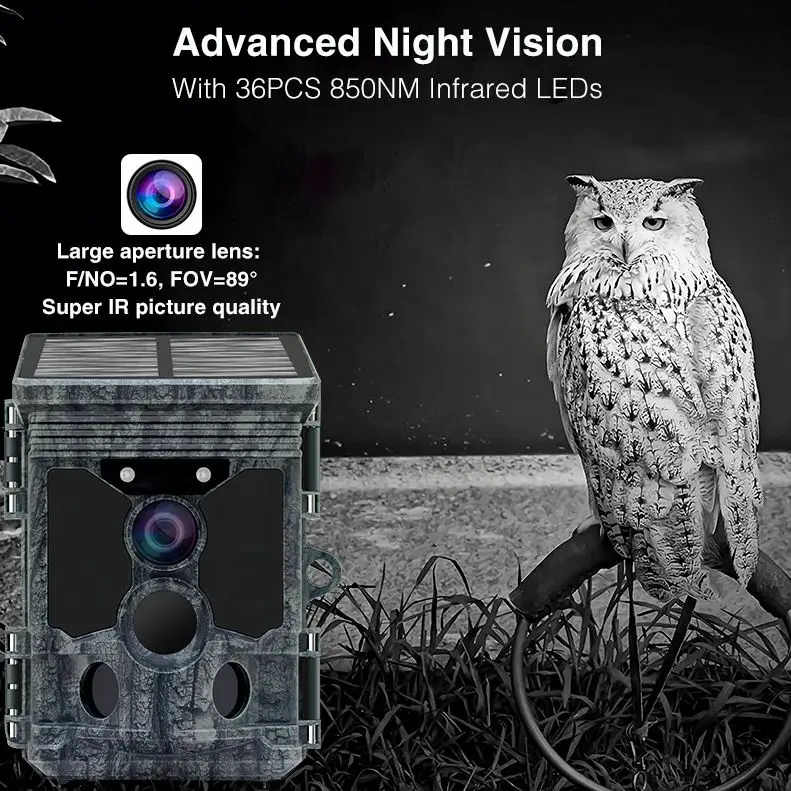 New Technology 4K Solar Panel  - đánh giá và giá Outdoor Hunting Video Camera