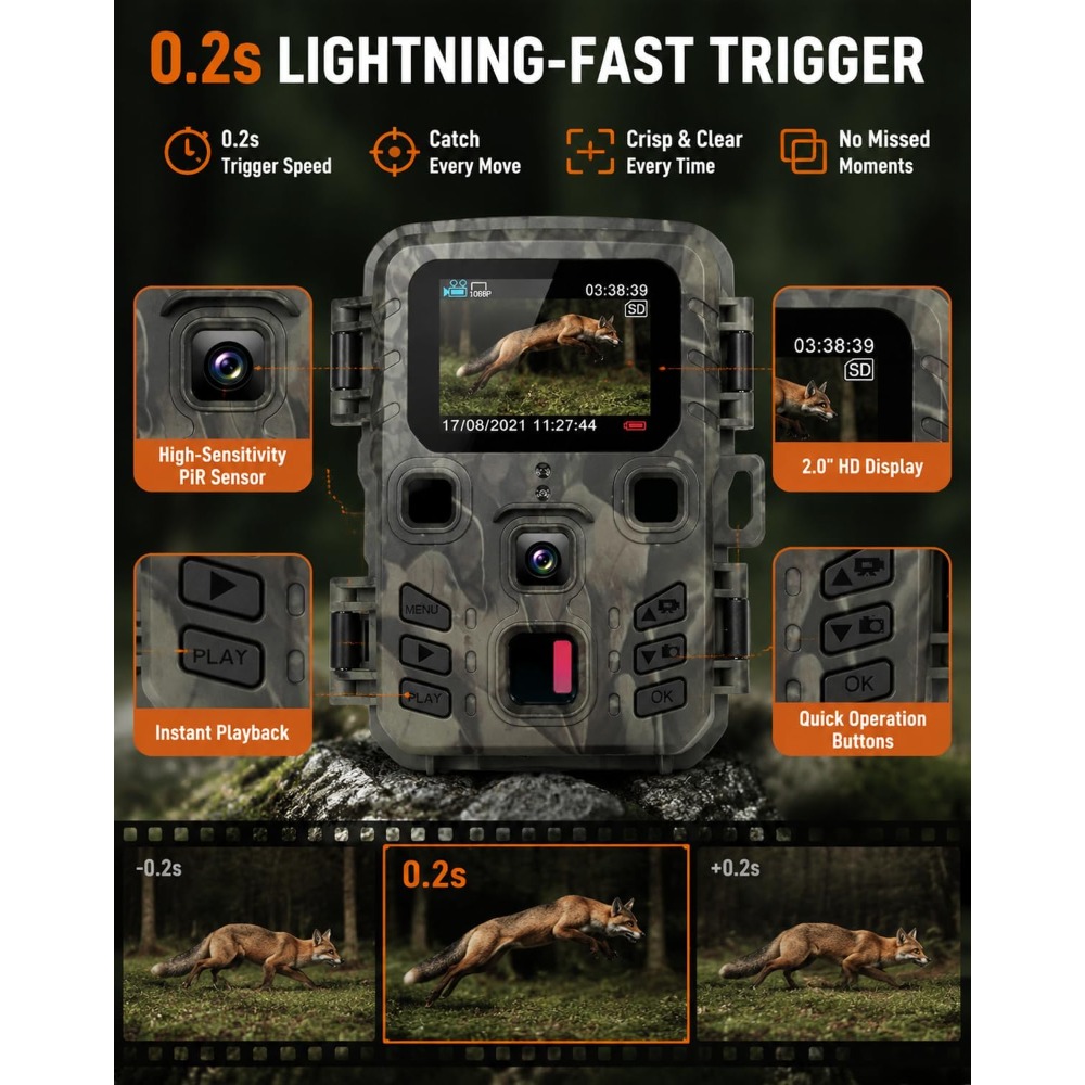 Mini Đường Mòn Game Camera Qua - đánh giá và giá Outdoor Hunting Video Camera