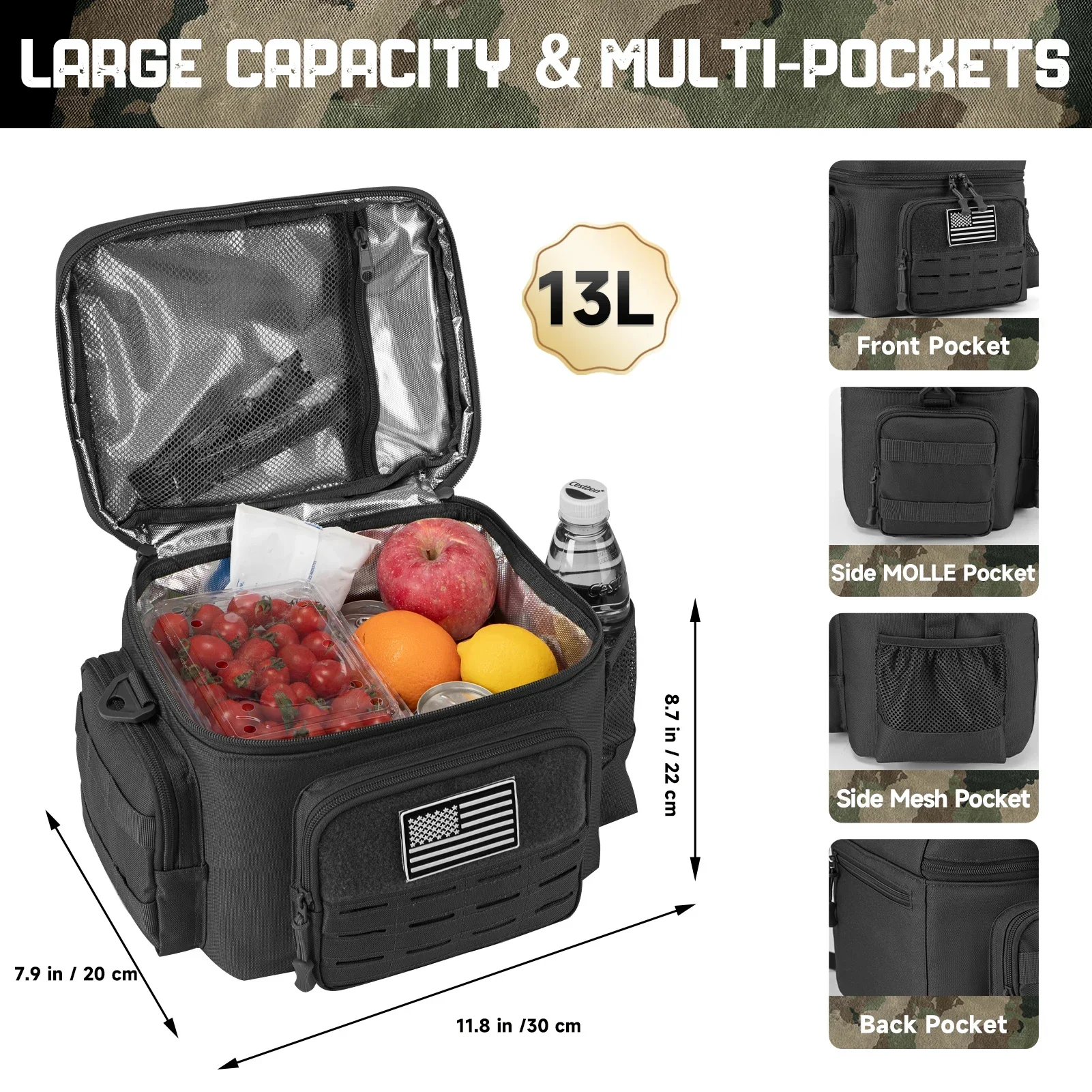 13L Tactical Thermal Cooler Ba - đánh giá và giá Outdoor Hunting Gear Storage