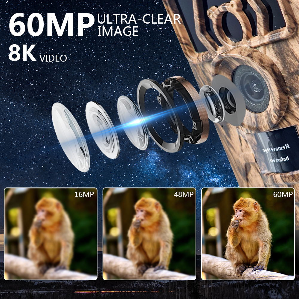 PR801W Ultra Clear 8K Video 60 - đánh giá và giá Outdoor Hunting Video Camera