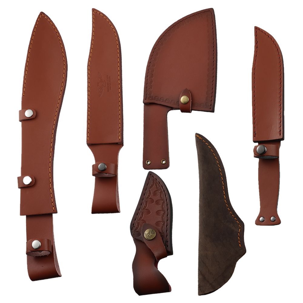 Brown Leather Sheath Holder Po - đánh giá và giá Hunting Knife Outdoor