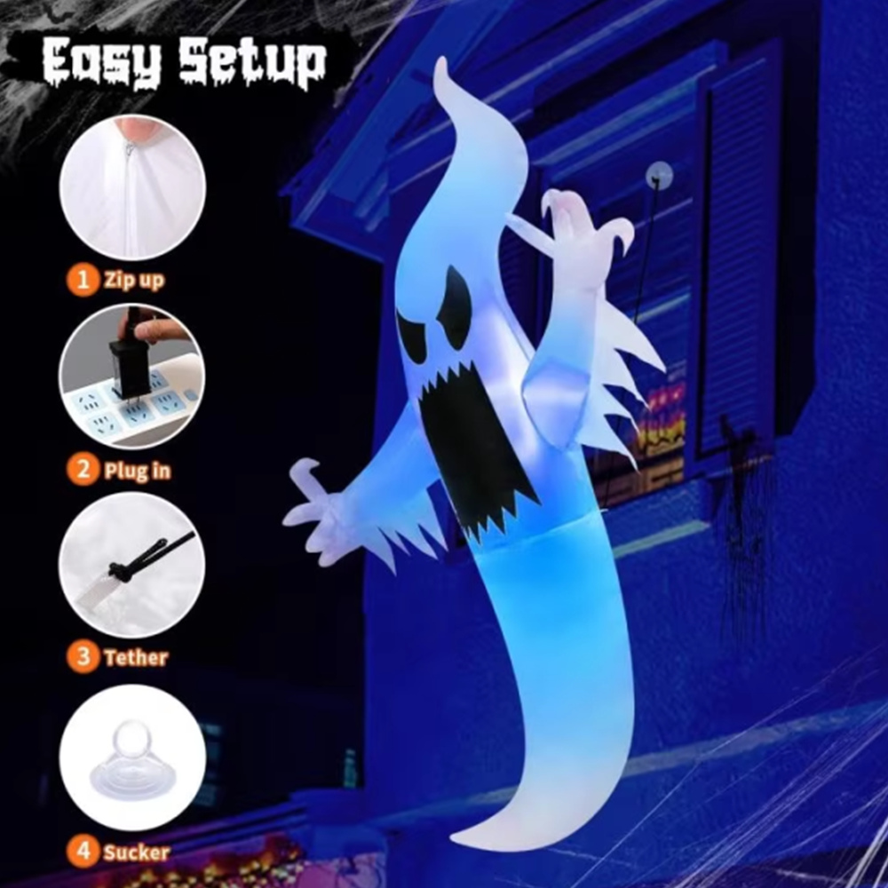 1.7M Halloween Inflatable Wind - đánh giá và giá Outdoor Hunting House